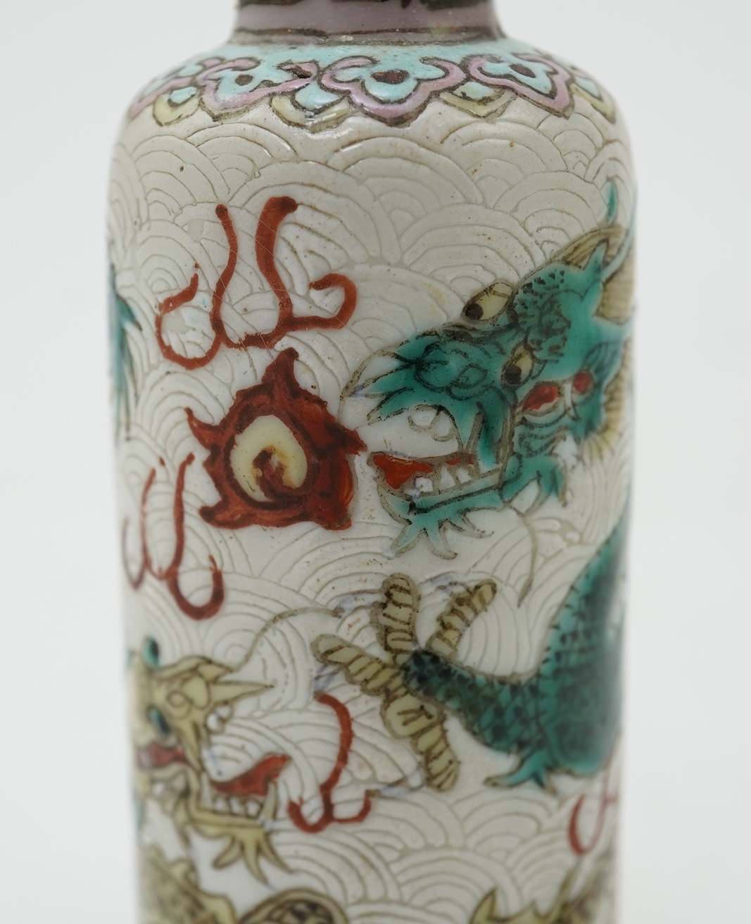 Two Chinese enamelled porcelain snuff bottles, 19th century